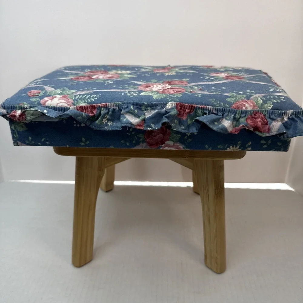 VTG‎ Floral Fabric Covered Jewelry Trinket Box 11